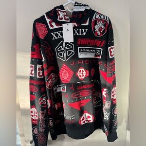 Jordan Men’s Essentials Printed Fleece Pullover Hooded Sweatshirt